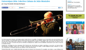 Julio Montalvo tocando el trombón en Universijazz 2014 en Ciudad Real junto a su quinteto.